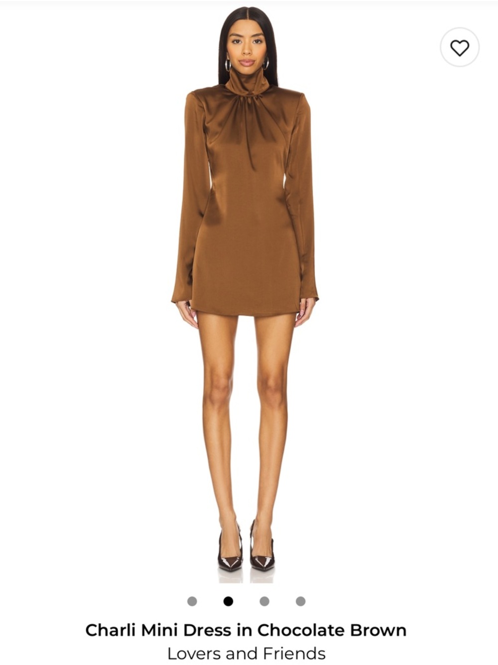 Lovers + Friends Mini Dress in Chocolate Brown